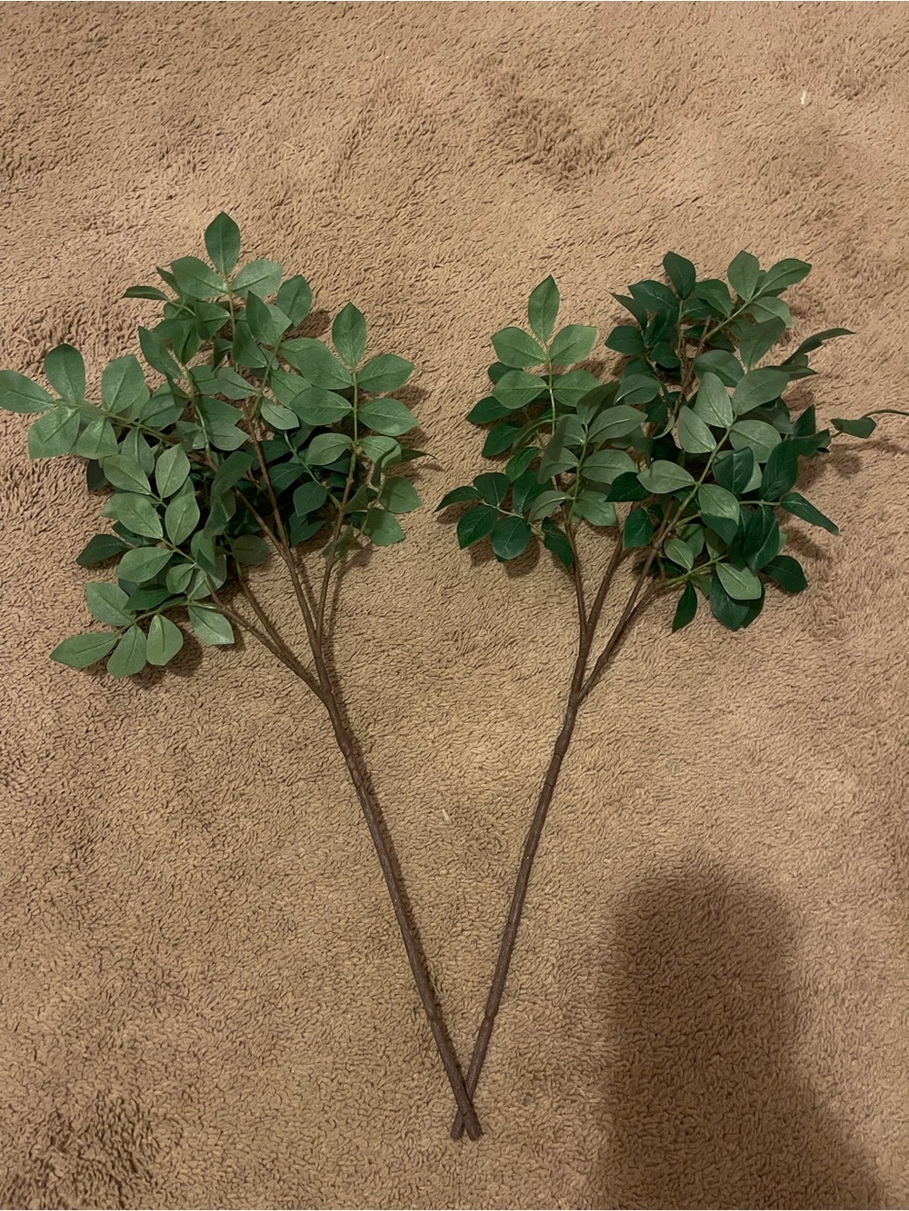 Set of 2 Artificial Faux Greenery Stems - 27.5” Tall